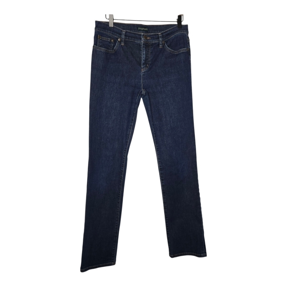Ralph Lauren LRL Womens Mid Rise Dark Wash Modern Straight Denim Jeans Size 6